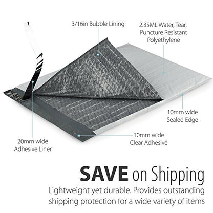 Fosmon #6 Poly Bubble Mailer 12.5 x 16 (20 Pack), Lightweight Water/Dust/Shock/Tear Resistant Padded Shipping Envelopes for Book, Magazine, Documents - size: 20 Pack