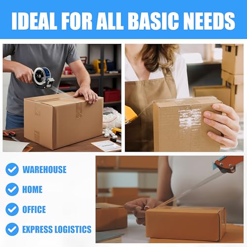 Clear Packing Tape, 12 Rolls Heavy Duty Packaging Tape for Shipping Packaging Moving Sealing, Thicker Clear Packing Tape, 1.88 Inches Wide, 60 Yards Per Roll