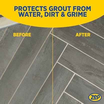Zep Grout Cleaner and Brightener - ZU104632 - Deep Cleaning Formula Plus Grout Foaming Cleaner - R54212-2-in-1 benefits Deep Clean plus Everyday Clean & Protect