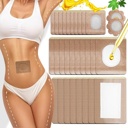 Castor Oil Pack Wrap Patch - Organic Cotton Castor Oil Belly Button Pad, Disposable Self-Adhesive Abdominal Pads, Portable Anti Leakage High Absorbent Patch for Multi-Area Use 30 Pcs - size: 1 Count (Pack of 30)