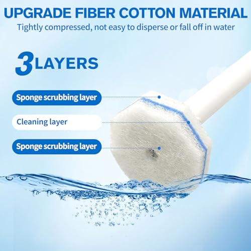 Disposable Toilet Bowl Brush and Holder with 20 Refills & Wand for Clorox - size: Starter Kit+20 Refill Heads