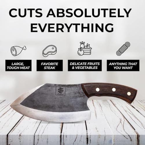 COOLINA Alpha Duo Knife Set, Lixy Cleaver & Tungsten XL Chef Knife