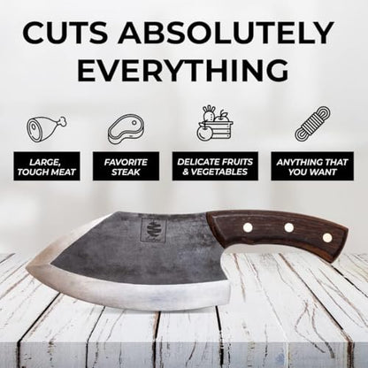 COOLINA Alpha Duo Knife Set, Lixy Cleaver & Tungsten XL Chef Knife
