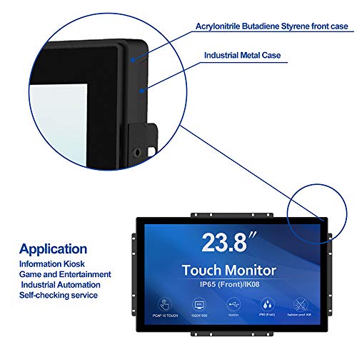 GreenTouch 23.8 Inch 10 Points Open Frame PCAP Touchscreen Monitor - Industrial Touch Display -16:9 -TFT LCD - size: 23.8 IN