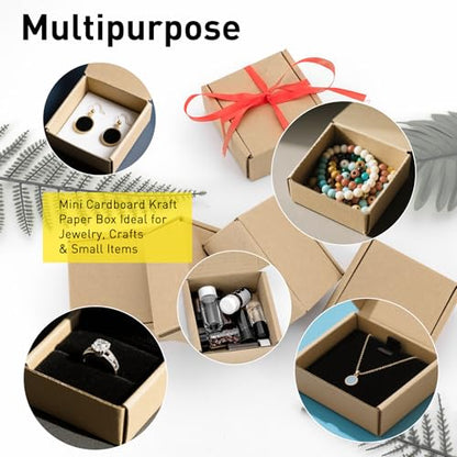 Ellbest 20pcs Mini Packing Boxes, 3.38 * 3.38 * 1.53 inches - size: 3.38 x 3.3 x 1.53 inches