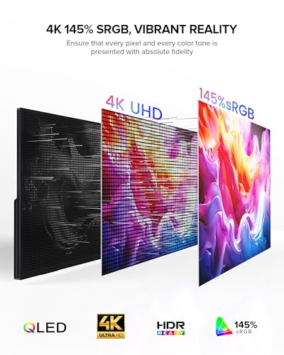 UPERFECT Portable Monitor 4K 60Hz 18.5", 145% sRGB QLED Laptop Monitor - size: 18.5