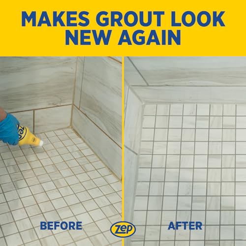 Zep Grout Cleaner and Brightener - ZU104632 - Deep Cleaning Formula Plus Grout Foaming Cleaner - R54212-2-in-1 benefits Deep Clean plus Everyday Clean & Protect