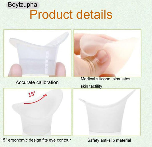 2 Pcs Eye Wash Cup,Eye Cups for Eye Wash,Silicone,with Storage Container