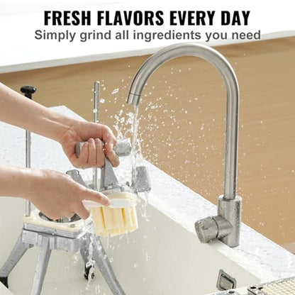 VEVOR Commercial Vegetable Fruit Chopper, Stainless Steel French Fry Cutter w/ 4 Blades 1/4" 3/8" 1/2", Vegetable Chopper Dicer w/Stainless Bowl, Heavy Duty Cutter for Potato Tomato Onion Mushroom - size: 1/4" + 3/8" + 1/2" + 6-Wedge Slicer