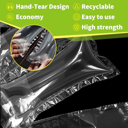 150 Count Packing Air Pillows for Shipping with Pump, Size 4.72" x 9.84" - color: 4.72" x 9.84", size: 150 Count