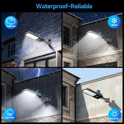 Gebosun 200W LED Street Light Outdoor, Dusk to Dawn with Photocell Sensor, 9600LM 6000K, IP65 Waterproof AC Powered Yard Light, Wall & Pole Mount Security Light for Garage Yard Warehouse