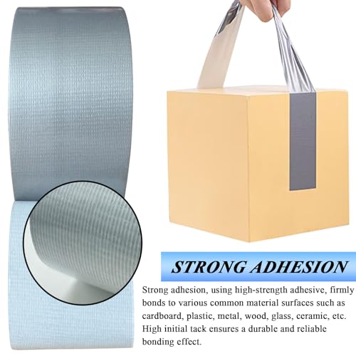 2 Pack Duct Tape Heavy Duty, Waterproof, Heat Resistant, Strong Adhesive Packaging Tape for HVAC, Home Improvement, Outdoor, Packing Boxes, Pipe Insulation, Window Sealing (21 Yards x 2 Inch) - size: 2 Rolls, 2" x 21 Yds