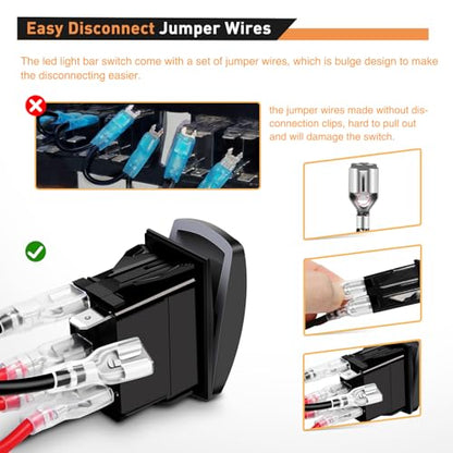 Nilight 8 Gang Rocker Switch Panel 5Pin On Off Toggle Switch Aluminum Holder 12V 24V Dash Pre-Wired Green Backlit Switches for Automotive Cars Marine Boats RVs Truck, 2 Years Warranty - color: Green, size: 8 Gang