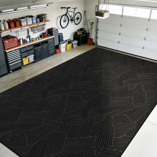 Heavy Duty Large Door Mat Indoor Outdoor, 4′ x 10′ Non Slip Entryway Runner - color: Black, size: 4' x 10' (Rectangular)