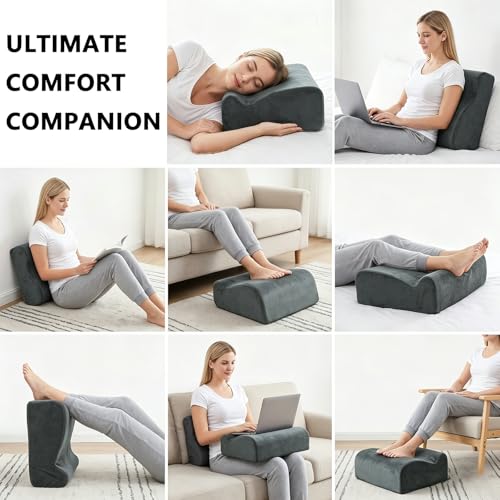 Foot Rest for Under Desk at Work, Ergonomic Footrest Multifunctional 3-Tier Foot Stool, Support Foot Pillow for Office Chair Gaming Chair Leg Elevation Pillow (Ivory, One Size) - color: Ivory