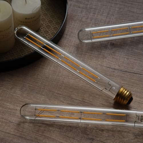 T10 Tubular Light Bulbs E26 Dimmable Led Bulbs 8W Led Edison Bulb 3000K - color: 8w=75w Soft White 3000k