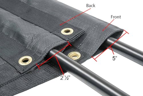 Mytee Products 6' x 14' Dump Truck Vinyl Coated Mesh Tarps Cover with 5 Inch 18oz Double Pocket - size: 6 ft x 14 ft