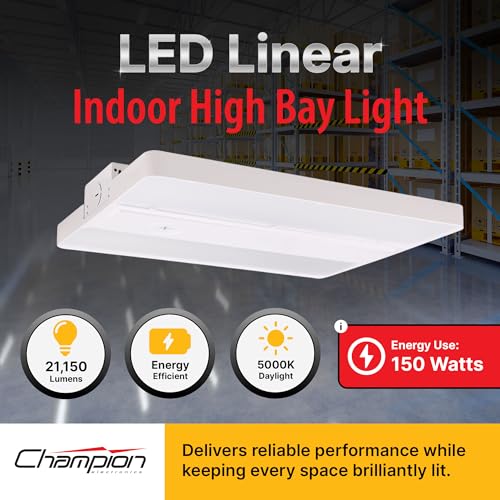 1-Pack LED High Bay Fixture 30,800 Lumens 150W Linear Fixture, 5000K Daylight, 140LM/W Efficiency, 277-480V, CRI>80, Industrial Grade High Bay Light for Shops, 7-Year Warranty - size: 150(277-480V)