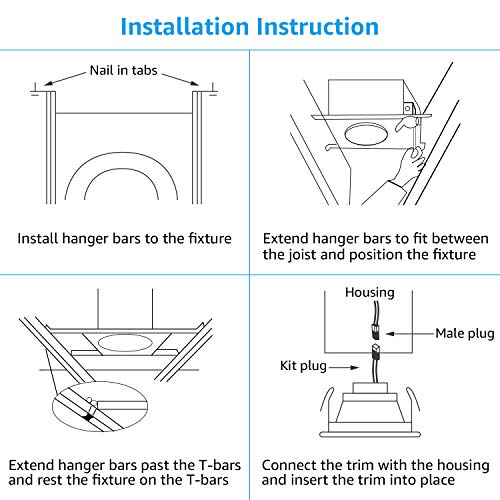 TORCHSTAR 8-Pack 4 Inch Shallow New Construction Recessed Lighting Housing - size: 4 Inch