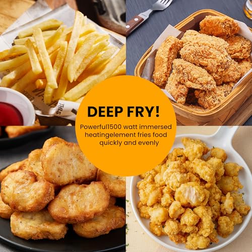 SUSTEAS Deep Fryer with Basket, 1.35Qt Electric Deep Fryer for Home Use - size: 1.5L