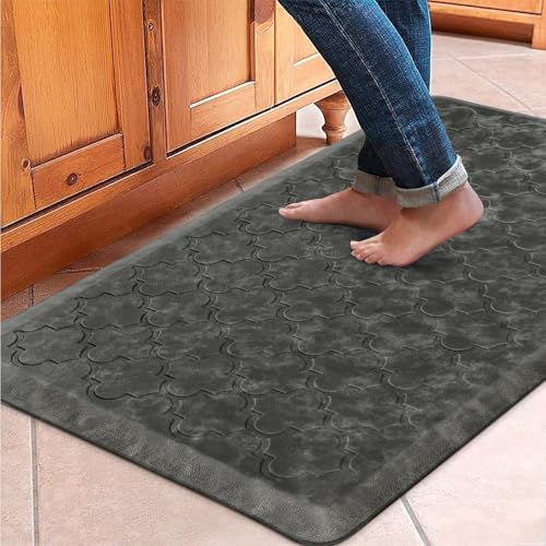WISELIFE Kitchen Mat Cushioned Anti Fatigue Floor Mat, 20"x39", Grey - color: Grey, size: 1'8" x 3'3" (Rectangular)