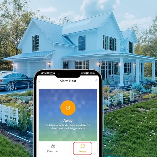 Home Security Systems for House,16Piece Instant App Alerts Alarm System - color: Black & Blue