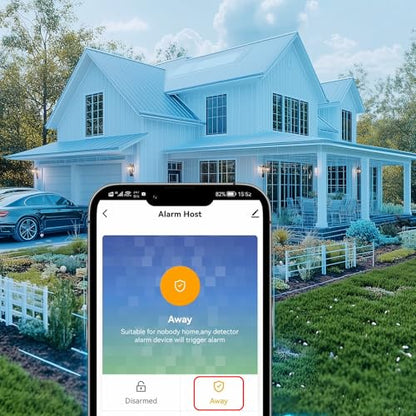 Home Security Systems for House,16Piece Instant App Alerts Alarm System - color: Black & Blue