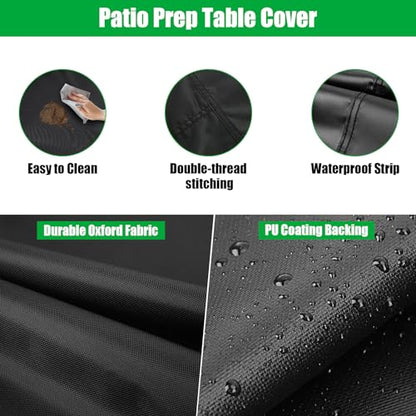 Outdoor Table Cover for 42 Inch Patio Prep Table Furniture - size: 42" x 22" x 35"