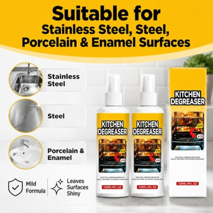 2PCS Spray Grill Cleaner,Kitchen Degreaser Spray For Grill & Oven