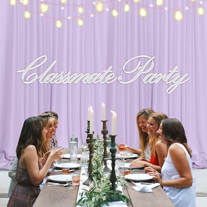 MEETSKY Purple Backdrop Curtains,Wedding Backdrop Drapes,5ft x 7ft,2 Panels - color: Light Purple, size: 60"W x 84"L (Pack of 2)