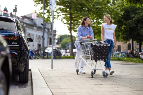 reisenthel carrycruiser dots - Portable Shopping Trolley with Sturdy Aluminum Frame, Shoulder Strap and Removable mesh Inner Bag -Water-Repellent - color: Dots