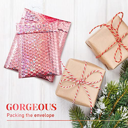 50 Pcs Bubble Mailers 3 Sizes, Bubble Shipping Envelopes, Glitter Rose Gold - color: Glitter Rose Gold
