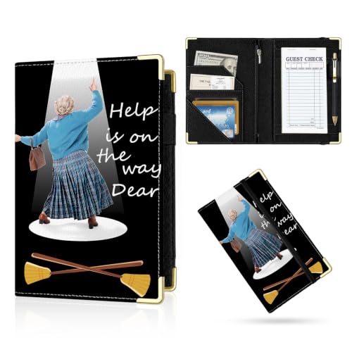 Server Book,7 Pocket Zipper Organizer,Server Books for Waitress - color: Dear