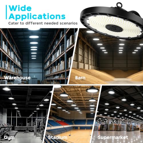 UFO LED High Bay Light,240W,36000LM 0-10V Dimmable 2Pack - size: 240W-2Pack