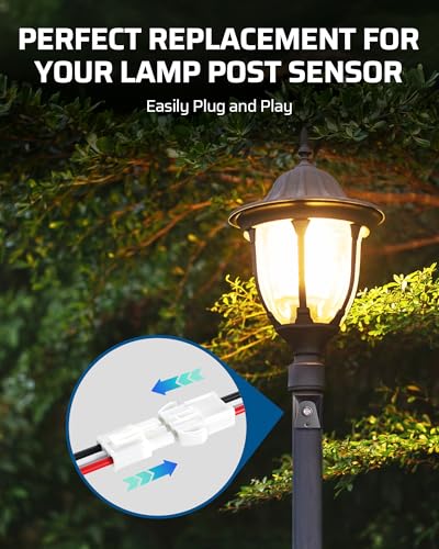 EDISHINE Outdoor Post Light Accessories, Dusk to Dawn Sensor