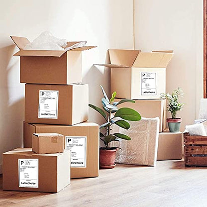 100 Sheets 200 Labels Half Sheet Self Adhesive Shipping Labels for Laser & Inkjet Printers, 8.5" x 5.5" Shipping Mailing Labels, 2 per Page Shipping Labels, 5 1/2 x 8 1/2 Half Sheet Labels - size: 8.5x5.5-100P