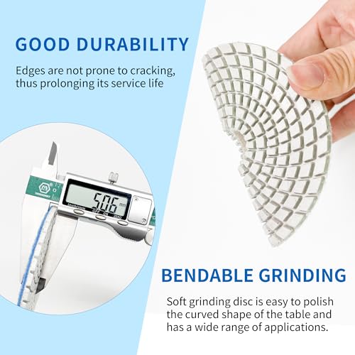 Diamond Polishing Pads Set 7 Inch Tile Wet Dry Polishing Pads Kit - size: 7-inch