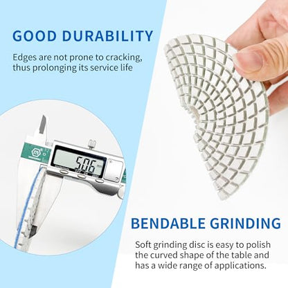 Diamond Polishing Pads Set 7 Inch Tile Wet Dry Polishing Pads Kit - size: 7-inch