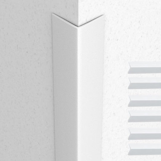 Proflex Wall Corner Protector -White Textured 2 inch x 48 inch - Pack of 6 - Self Adhesive Corner Guards for Walls Edge Protection – Easy to Apply – No Tools Needed - color: White, size: 2 x 48 In - (6PCS)