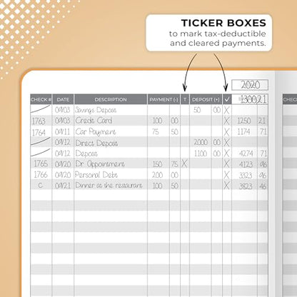 Clever Fox Check Register Book, Checkbook Ledger, 5.8x8.3 Yellow - color: Yellow, size: A5 (5.8'' x 8.3'')