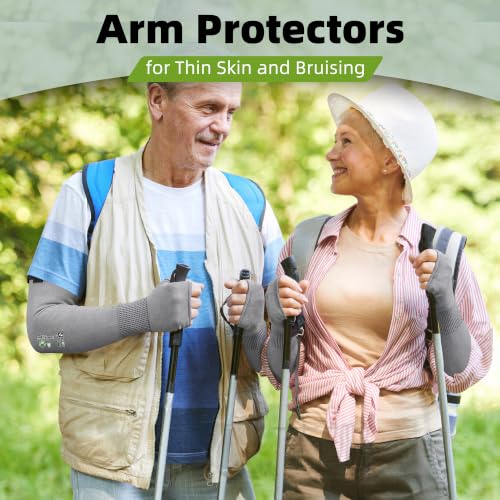 Schwer 2 Pairs 18in A6 Cut Resistant Arm Sleeves for Gardening, S914 - color: Grey-updated, size: 18 In-2 Pairs