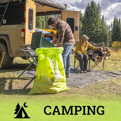 Woven Heavy Duty Contractor Bags – Reusable Construction & Yard Waste Bags, 42-Gallon Tear-Resistant Polypropylene, Jobsite Cleanup (10-Pack)