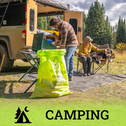 Woven Heavy Duty Contractor Bags – Reusable Construction & Yard Waste Bags, 42-Gallon Tear-Resistant Polypropylene, Jobsite Cleanup (10-Pack)