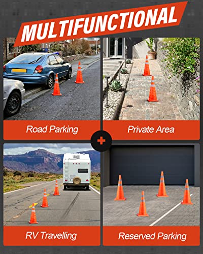 RoadHero 28 Inch 2 Pack Collapsible Traffic Safety Cones with Bag,Orange - size: 28 Inch