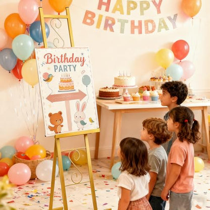 1 Pack Gold Easel Stand for Sign, Adjustable Wedding Sign Stand for Display - style: 1pack-Gold