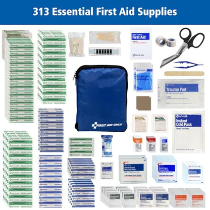 First Aid Only 313 Piece Home & Go Emergency First Aid Kit (91081) - size: 313 pieces
