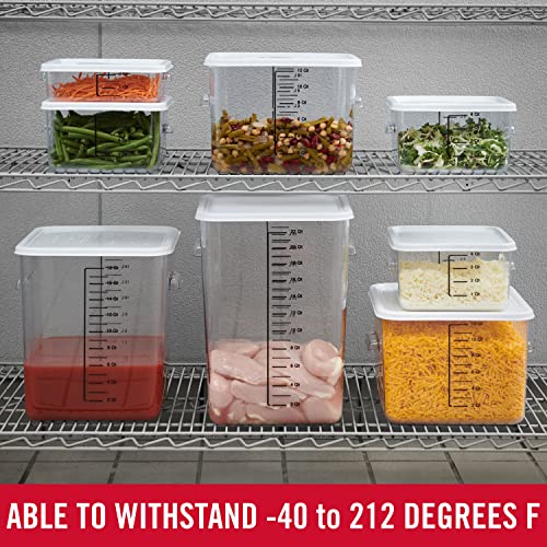 Rubbermaid Commercial Products Square Food Container, 12-Quart, Clear - size: 12 Qt., style: Container
