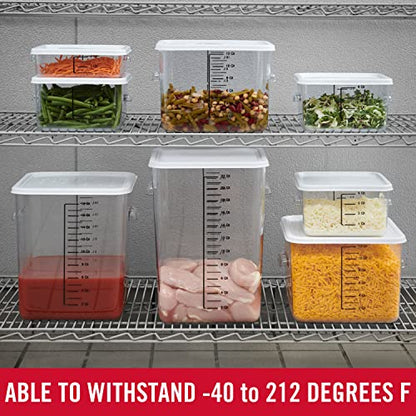 Rubbermaid Commercial Products Square Food Container, 12-Quart, Clear - size: 12 Qt., style: Container
