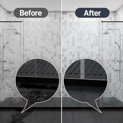 AmazerBath 5 PCS Shower Door Side Seal Strip for 1/2 Inch Glass - 15.75 Inches x 5, 5 Sections Segmented Shower Installation Kit, Frameless Glass Door Seal Strip - style: Side Seal 1/2