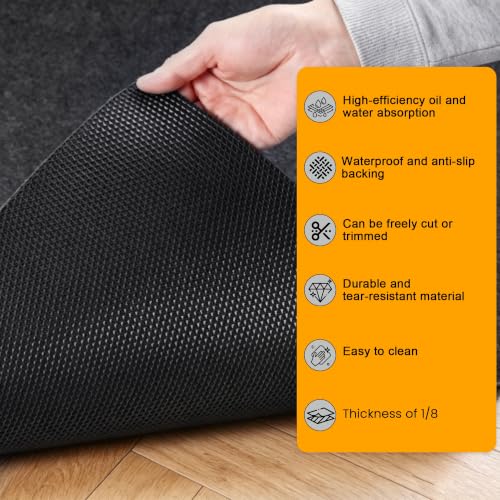 Oil Mat for Garage, Cut-to-Fit Felt, 3' x 4'11" - size: 3'*4'11"